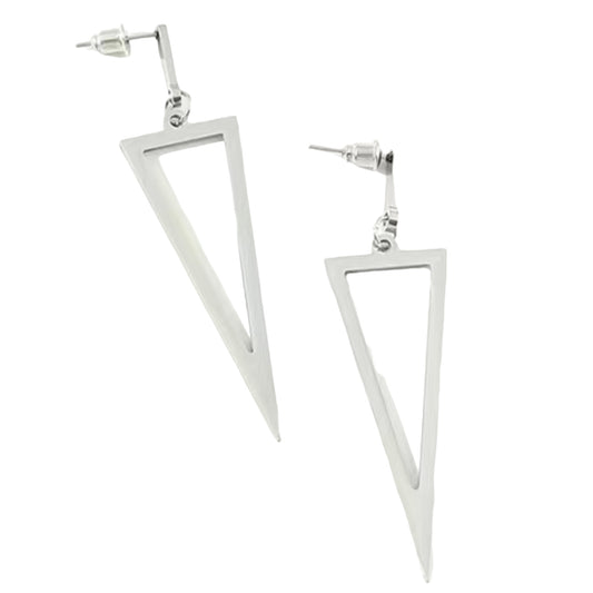 Stainless Steel Triangle Earrings