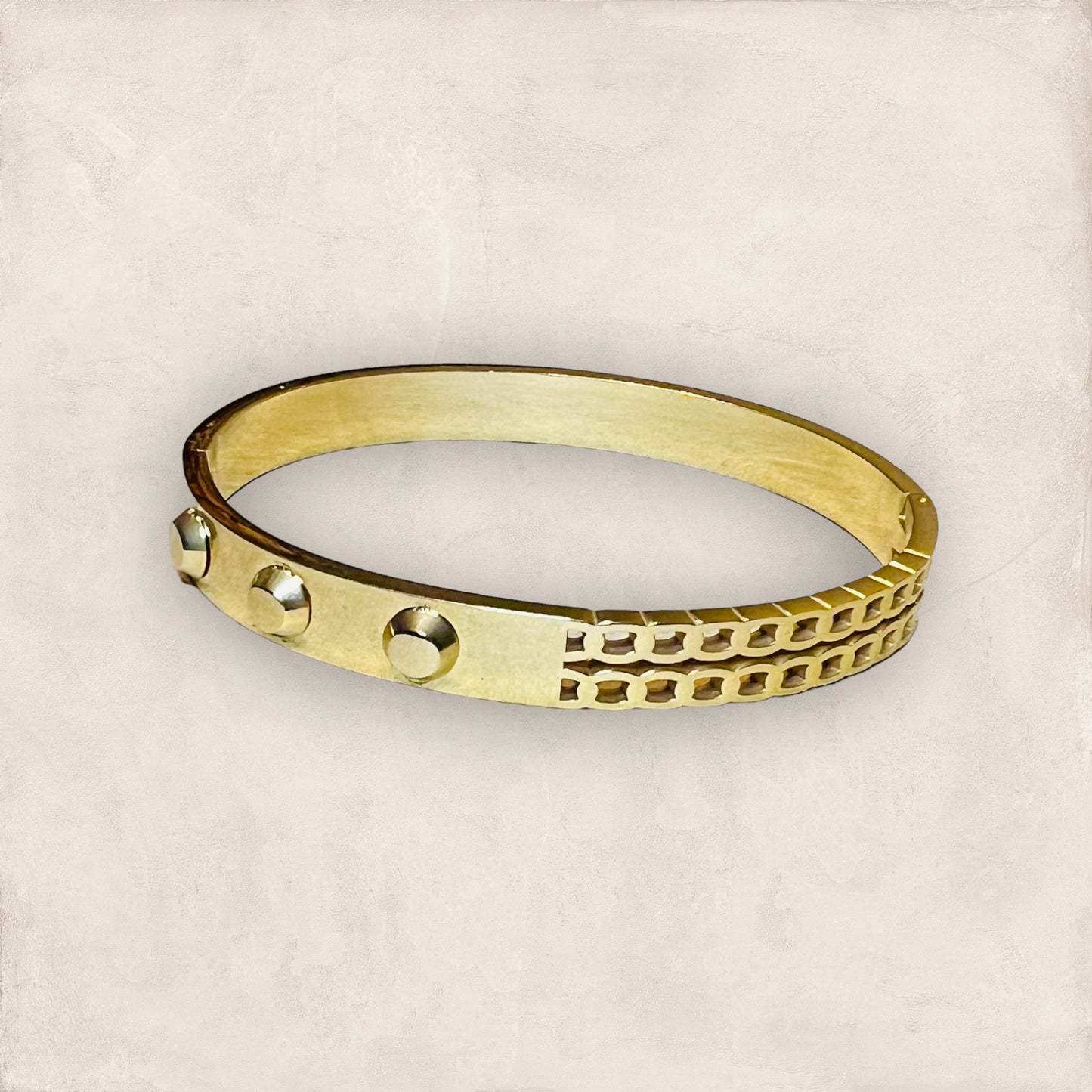 Gold Stainless Steel Bangle