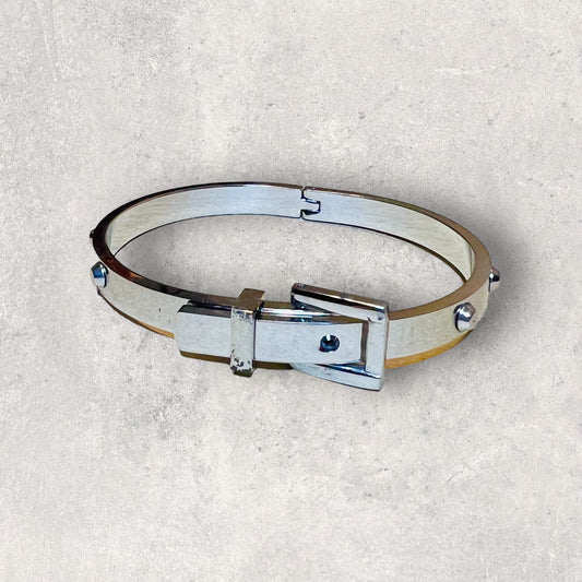 Belt Stainless Steel Silver Bangle