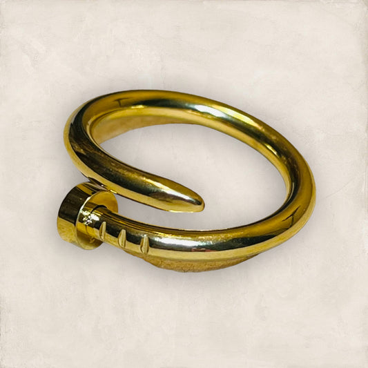 Nail Gold Stainless Steel Ring