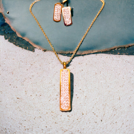 Gold Stainless Steel Necklace Set